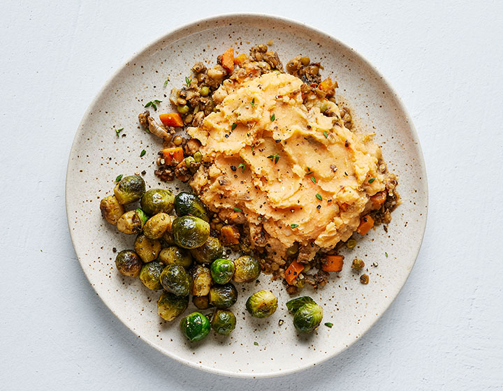 Vegan Shepherd’s Pie Dish on a plate