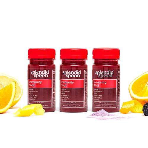 Three Immunity Shots with Ingredients